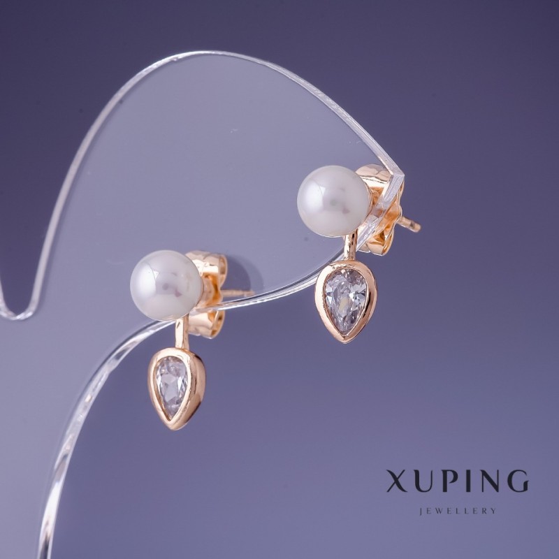 Cercei Xuping 16x7 mm „placare cu aur 18K”