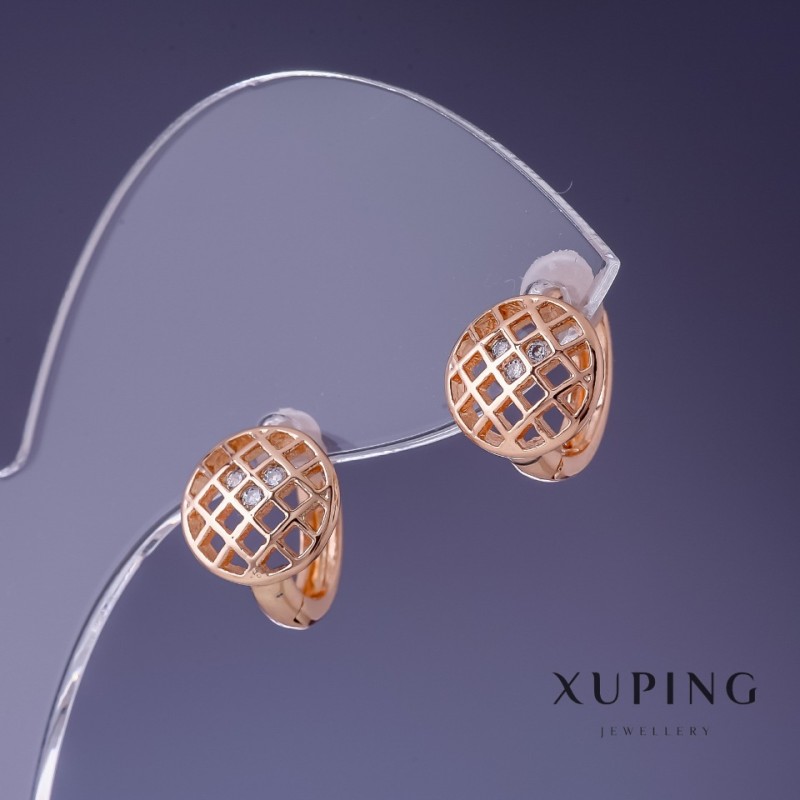 Cercei Xuping 10 mm "placare cu aur 18K"