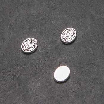 Furnitură inserție «Formă», diametrul 10×8 mm, gaură de 1 mm, ambalaj 20 g, 22 buc. (+ -)