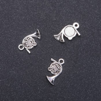 Furnitură pentru pandantiv Tubă Valtonă, diametrul 16 mm, lungimea 12 mm, diametrul 1,8 mm, ambalaj 20 g, 26 buc. (+ -)