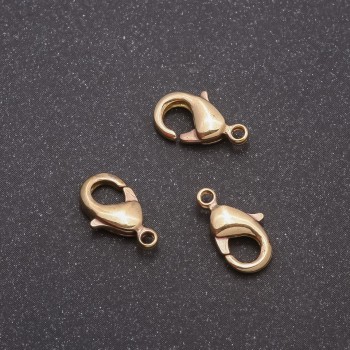 Preț per pachet de 10 bucăți. Închizător 12×6 mm, culoare metalică «bronz deschis»