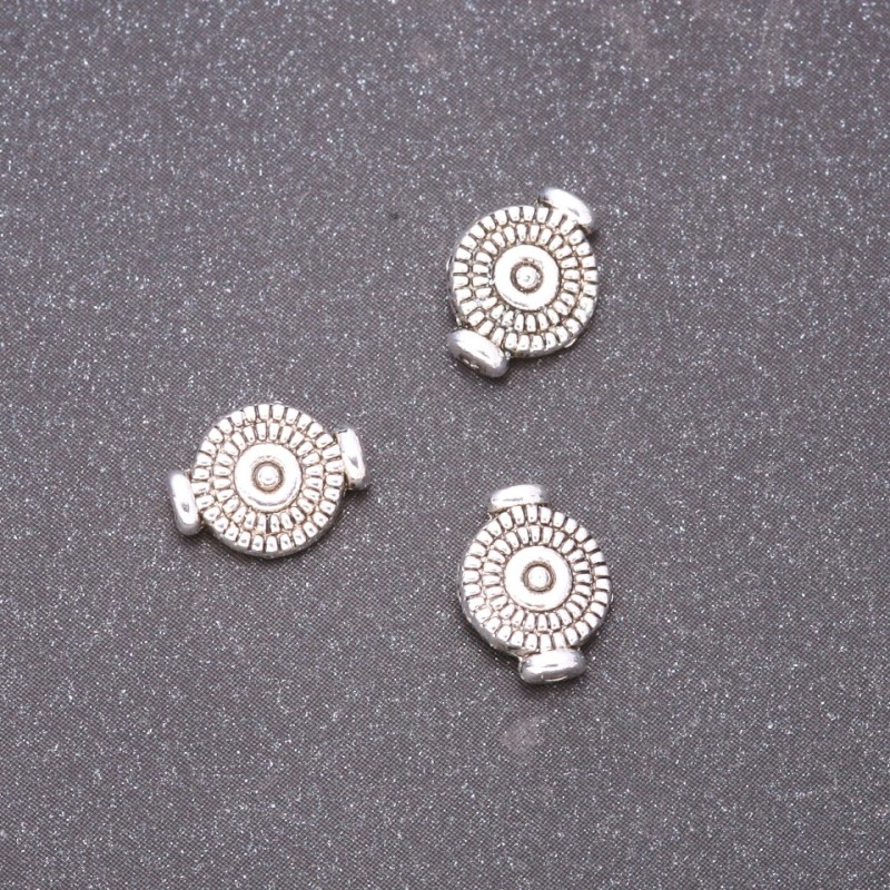 Inserție pentru mărgele 7x10 mm, diametrul 0,8 mm, fațetată, 20 g +/- 37 bucăți