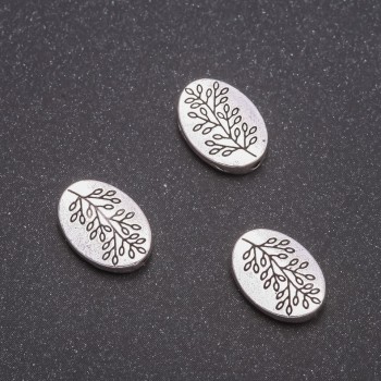 Mărgea-inserație «Ramură», diametru 14×10 mm, diametru interior 1,5 mm, ambalaj 20 g ± 13 buc.