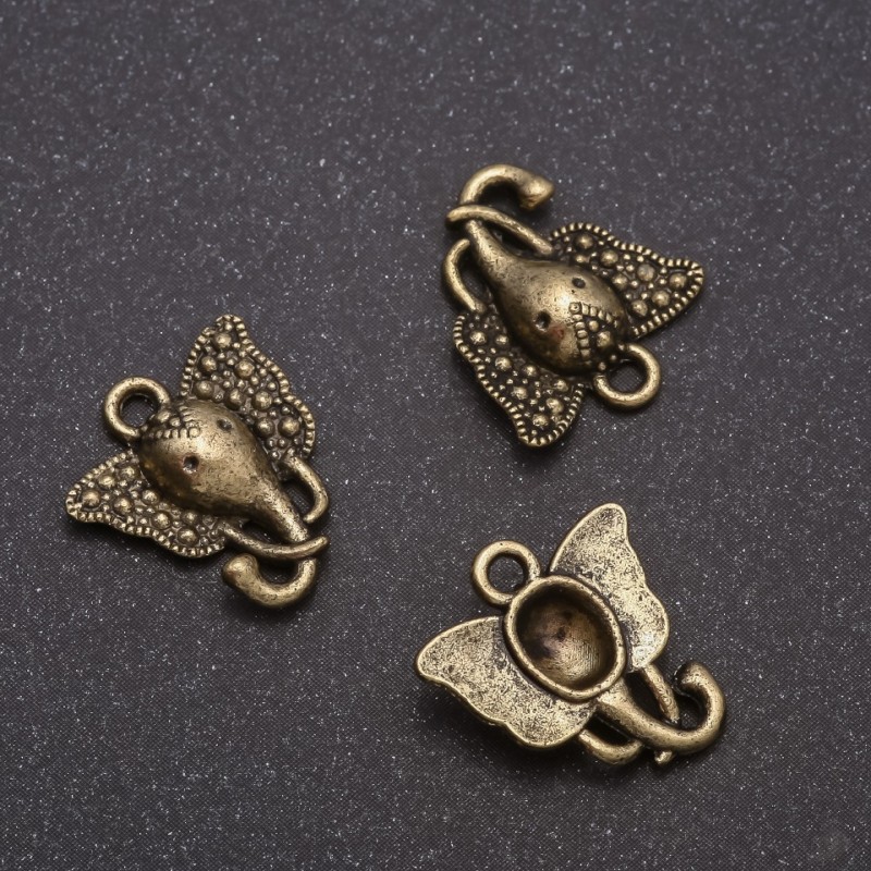Pandantiv Elefant (bronz), diametrul 16x15 mm, greutate aproximativă 20 g ± 24 buc