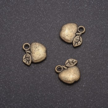 Pandantiv din bronz – Măr (diametru 11×11 mm, diametru 1,5 mm, finisaj 20 g +/- 24 buc)