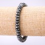Brățară din hematit tăiat rondel, diametrul 8×4 mm, lungime 18 cm pe elastic