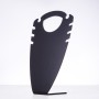 Suport pentru bijuterii, pentru 2 perechi de cercei, plastic negru, înălțime 195 mm, lățime 116 mm, adâncime 57 mm