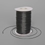 Șnur cerat negru pentru lucrări manuale, diametrul de 1 mm, lungime 150 m, bobină