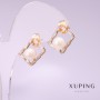 Cercei Xuping cu perle Mallorca 11x14 mm placare cu aur 18K