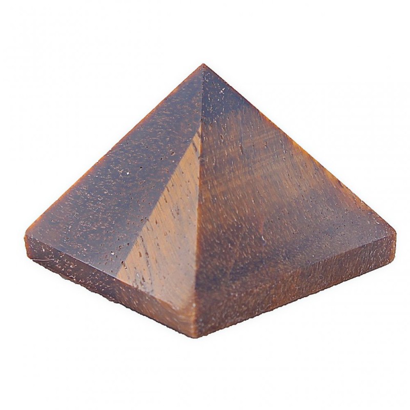 Piramidă suvenir din piatră „ochiul de tigru”, înălțimea 3 cm, lățimea 4 cm (±)