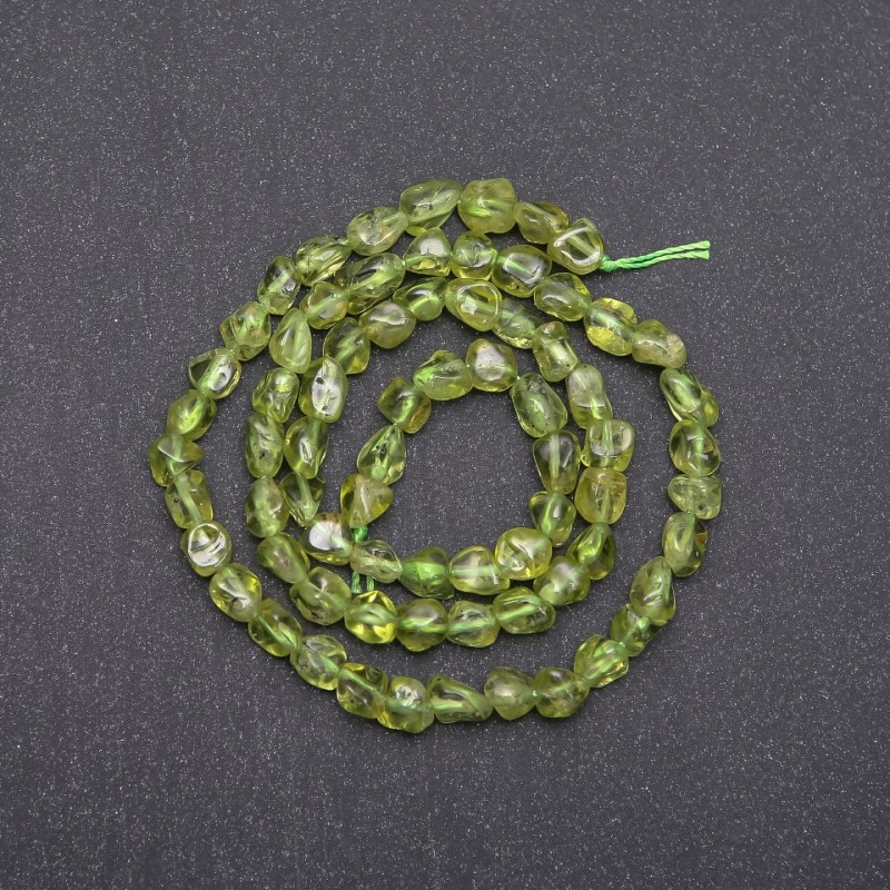 Mărgele din crisoprază pe șnur natural, facetate, diametrul 6x5 mm, lungime 40 cm +/-