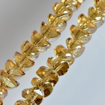 Mărgele de cristal în stil Swarovski „șampanie” cu finisaj oglindit, diametrul 6x4 mm, șir de 50 cm