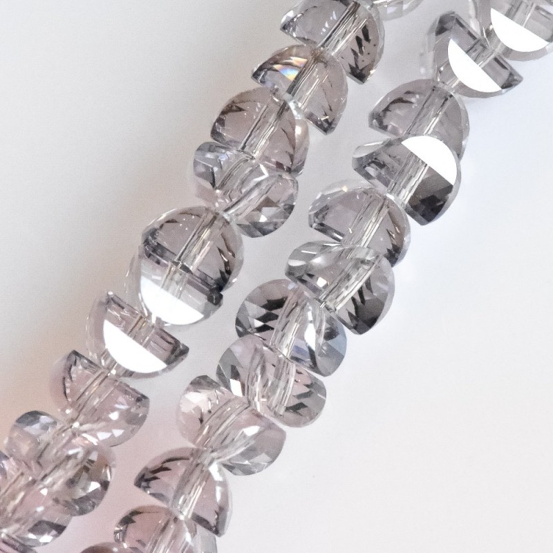 Mărgele de cristal în stil Swarovski, culoare liliac deschis, diametrul 6×4 mm, șnur de 50 cm