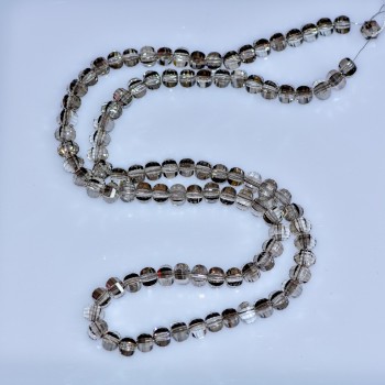 Намистини кришталеві в стилі Сваровські світло сірий гранована кулька з напиленням, діаметр 5х4мм нитка, довжина 48см