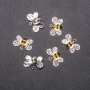 Pandantiv albinuță, diametrul de 17 mm, lungimea de 11 mm, metal alb, ambalaj 6 buc