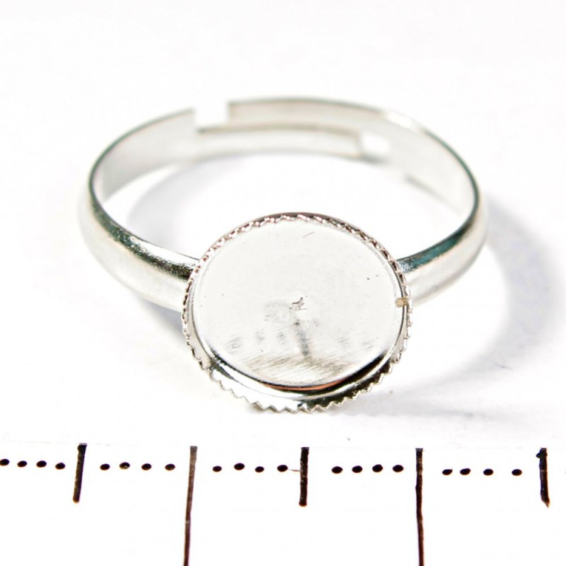 Preț pe pachet / 10 buc. Bază rotundă pentru inele cu margine zimțată, 10 mm