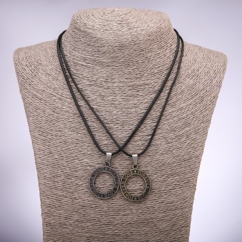 Парні кулони дружби кільця Любов назавжди, довжина 42-48см, діаметр 26мм