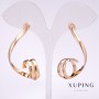 Cercei Xuping cu volute 45x8 mm placare cu aur 18K