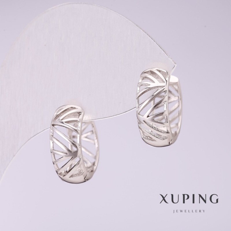 Cercei Xuping rodiu 6x14 mm