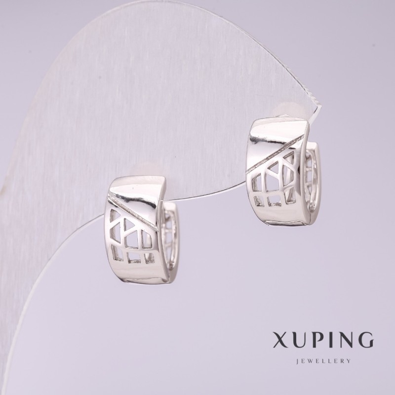 Cercei Xuping rodiu 12x7 mm