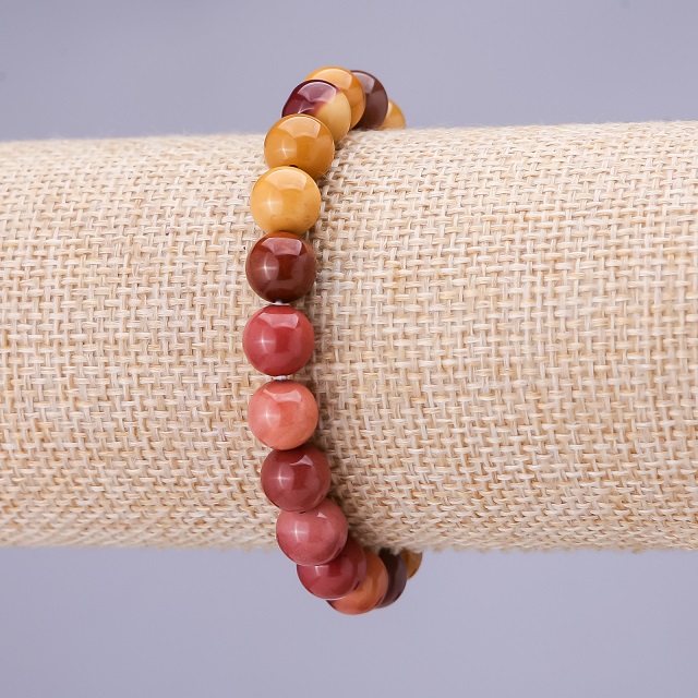 Brățară din jasper Mookaite, 8 mm, pe elastic