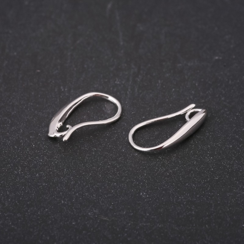 Știfturi pentru cercei netede 16×1,5 mm, metal argintiu, preț per pereche