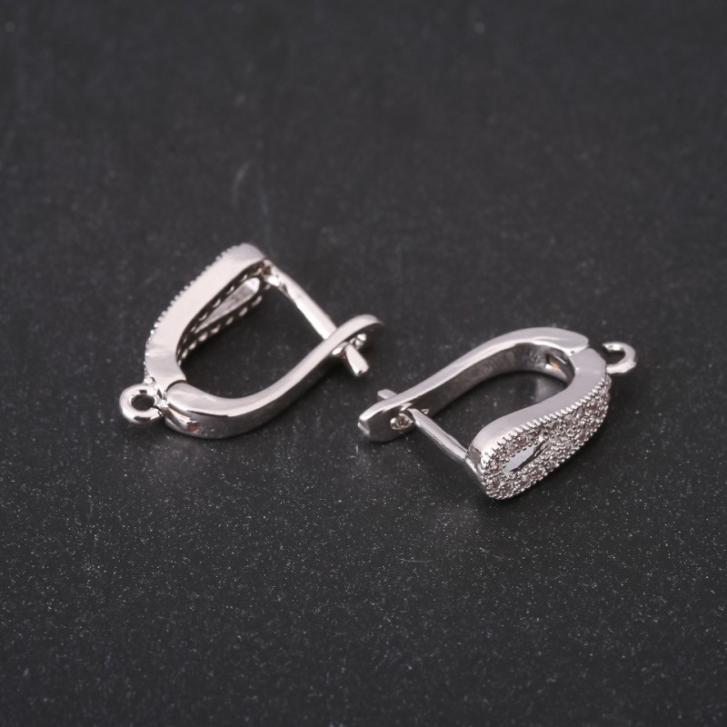 Știfturi pentru cercei 5×18 mm, metal argintiu, preț per pereche