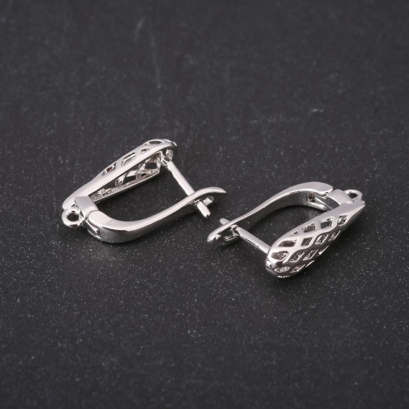 Știfturi pentru cercei 17×5 mm, metal argintiu, prețul pentru pereche