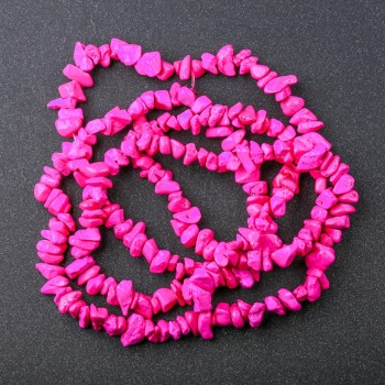 Mărgele granulate din piatră presată tonifiată, culoare zmeurie, diametrul 8 mm, lungimea 80 cm