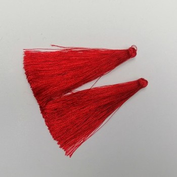 Ciucuri decorativi pentru lucru manual «Roșu închis», lungime 7 cm, diametru 7 mm, pereche