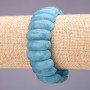Brățară din acvamarin, zale de 25×10 mm, lungime 18 cm, pe elastic