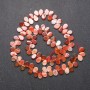 Mărgele din agat portocaliu în formă de fluture, diametrul 8×6 mm, lungimea 38 cm