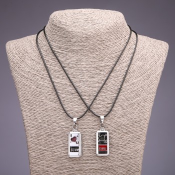 Pandant prieteniei «Inimi», diametrul 15 x 32 mm, lungimea 45–48 cm