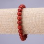 Brățară elastică din piatră naturală, jasp roșu, diametrul de 8 mm+