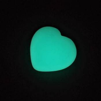 Piatră suvenir Onix cu strălucire albastră în formă de inimă 37×40 mm (±)