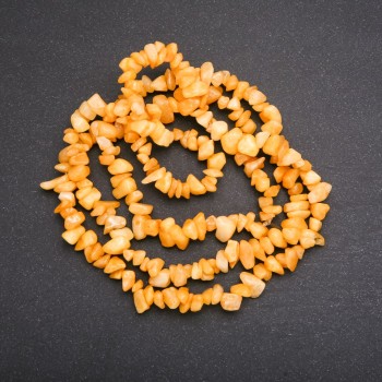 Mărgele pe șnur din cuarț tonifiat, granule, diametrul de 6 mm (±), lungime 80 cm