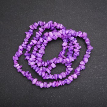 Mărgele pe fir de cuarț colorat, fragmente de 8 mm, lungime 80 cm