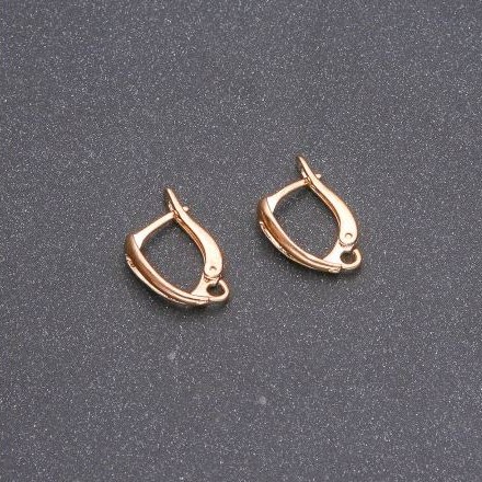 Cârlige pentru cercei metal galben 17x12x6 mm, pereche