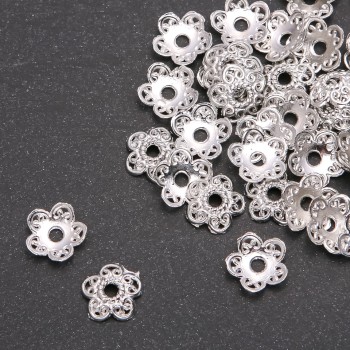 Capete terminale pentru bijuterii, diametru 12×3 mm, gaură interioară 2,4 mm, 4 mm fațetate; pachet de 20 g, aproximativ 53 buc.