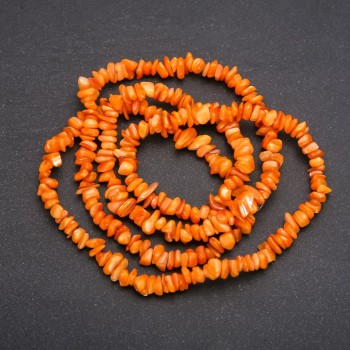 Mărgele pe șnur, sidef nuanțat, granule mici, diametrul 7 mm, lungime 80 cm