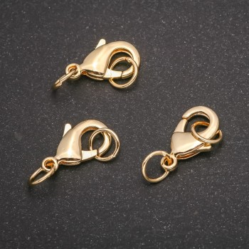 Închizătoare carabină 11x19 mm, metal auriu