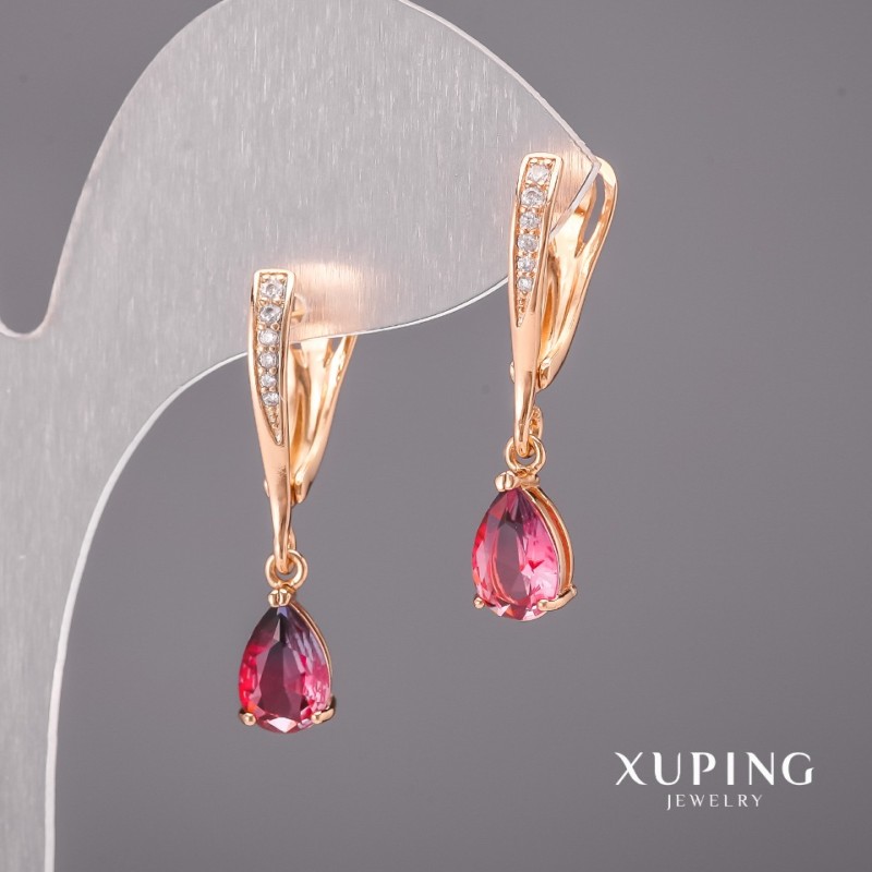 Cercei Xuping cameleoni 6x30 mm, placare cu aur 18K