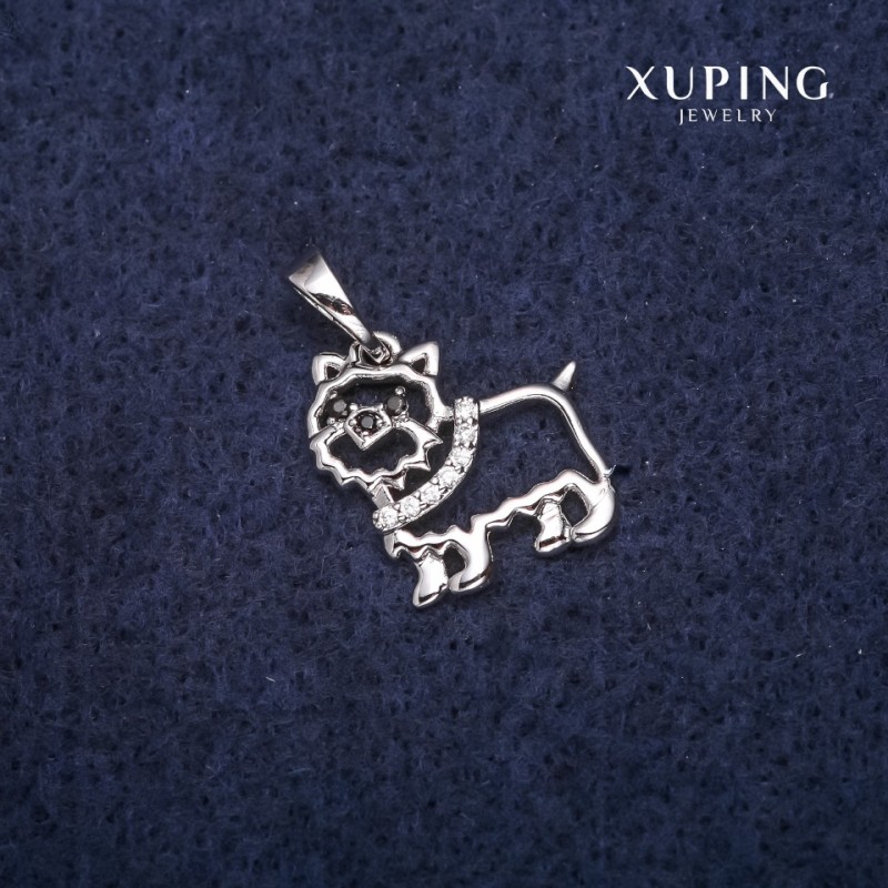 Pandantiv Xuping Cățeluș 14×15×20 mm rodiu