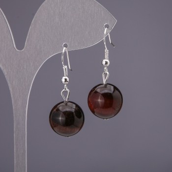 Cercei Ochi de bou cu bilă netedă, diametrul 14 mm