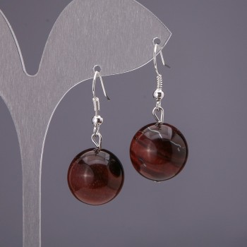 Cercei cu ochi de bou, bilă netedă, diametru 16 mm