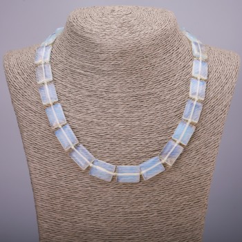 Намисто Місячний Камінь прямокутник, діаметр 13х18(+-)мм, довжина 45см