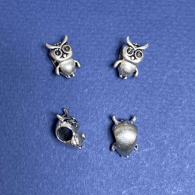 Mărgea Pandora Bufniță, diametrul 5 mm, set de 8 buc.
