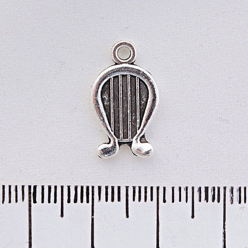 Pandantiv Lira, culoare argintie, dimensiune 20 mm, 20 g, +/- 21 buc