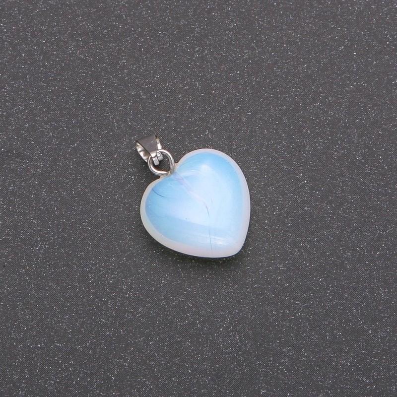 Pandantiv inimă din opal de lună 15×15×23 mm