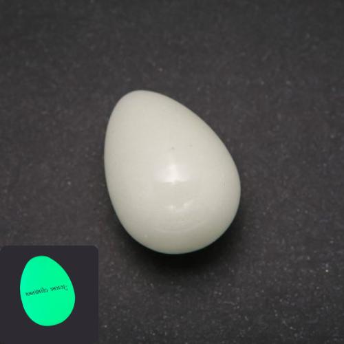 Ou de suvenir din onix natural cu luciu verde, diametrul 35×25 mm